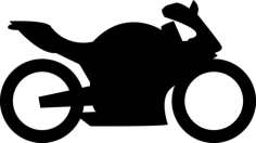 Motorcycle Of Big Size Black Silhouette Simple Line Art Svg, Free Vectors File